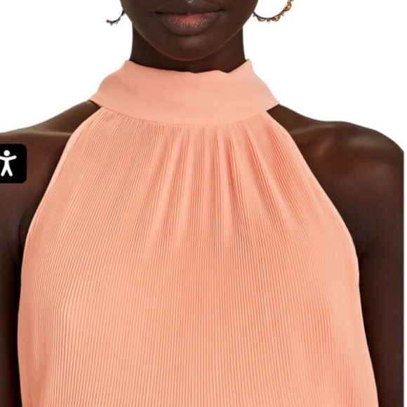 Veronica Beard Alexa Plisse’ Halter Top Pleated Blouse NWOT - Picture 10 of 16
